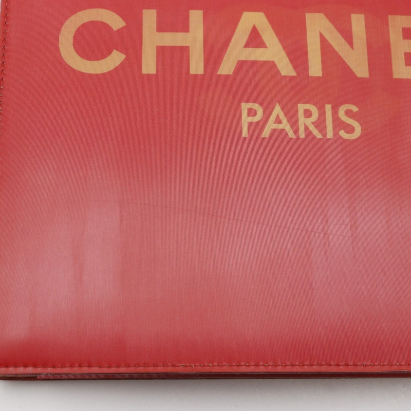 香奈兒全像鏈條單肩包，Coco標誌，乙烯基材質，紅色，開口，女士款-8