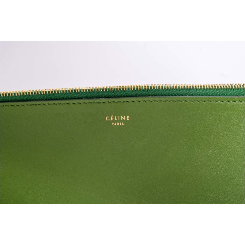 Celine雙色皮革手拿包-3