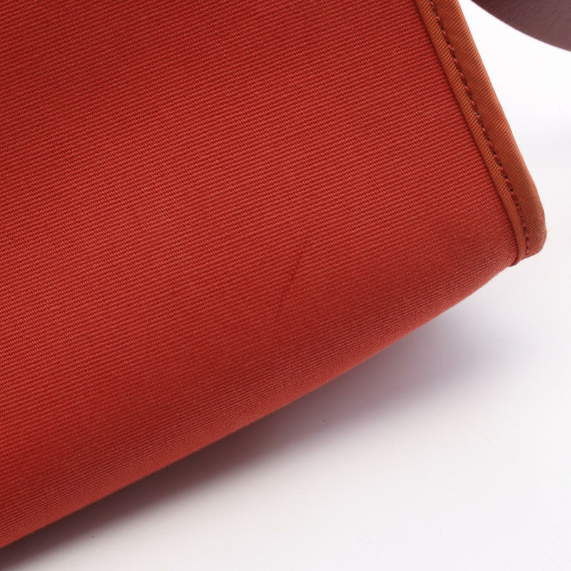 愛馬仕 Herbag Zip PM 單肩手提包 R Toile 高級皮革 Rouge H 二手 SHW-8