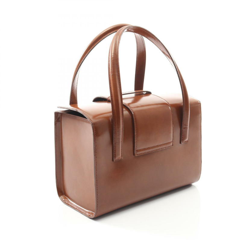 卡地亞 PANTHERE 手提包，棕色皮革，二手，女士款，附五金配件-1