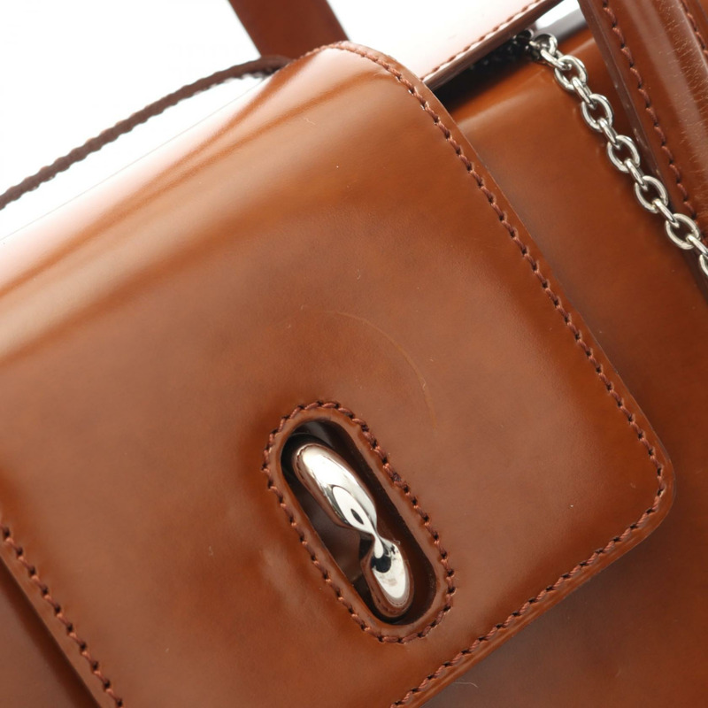 卡地亞 PANTHERE 手提包，棕色皮革，二手，女士款，附五金配件-7