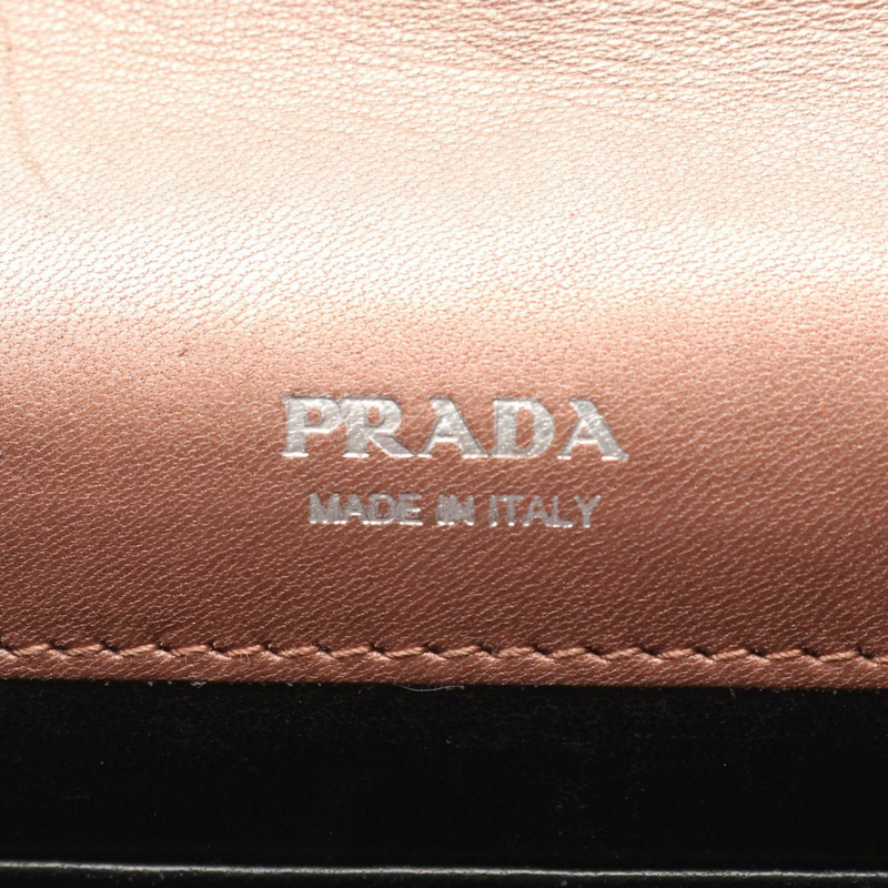 PRADA NAPPA IMPUNTURE 鏈條肩背斜背包 1BP013 皮革 粉紅色 二手-3