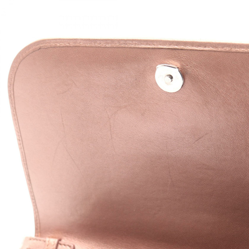 PRADA NAPPA IMPUNTURE 鏈條肩背斜背包 1BP013 皮革 粉紅色 二手-4