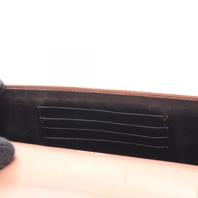 PRADA NAPPA IMPUNTURE 鏈條肩背斜背包 1BP013 皮革 粉紅色 二手-5