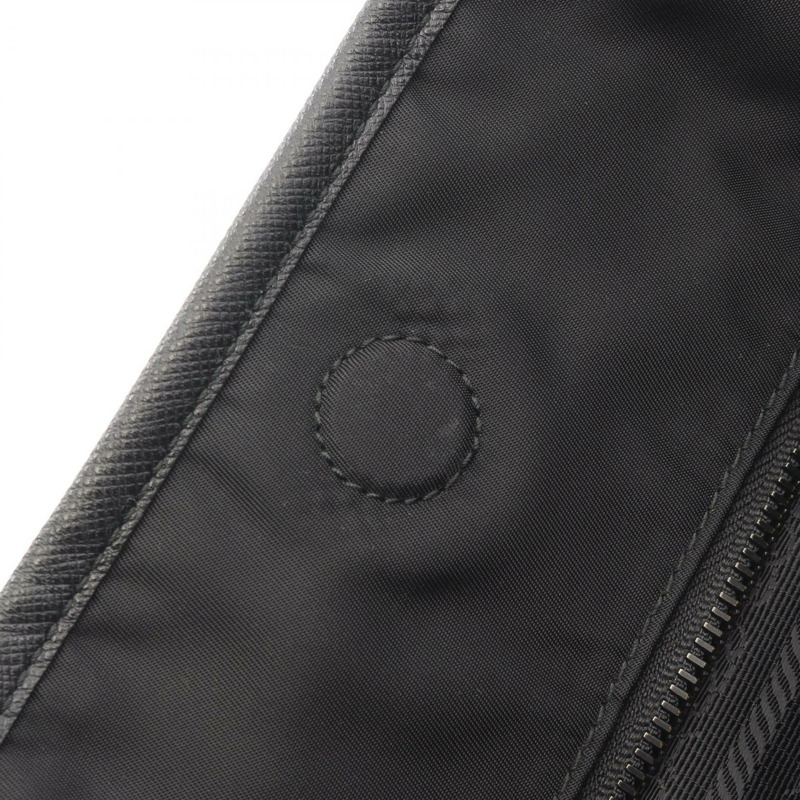 PRADA Cahier Trompe-l'oeil 托特包 單肩包 尼龍 Saffiano 皮革 黑色 二手-7