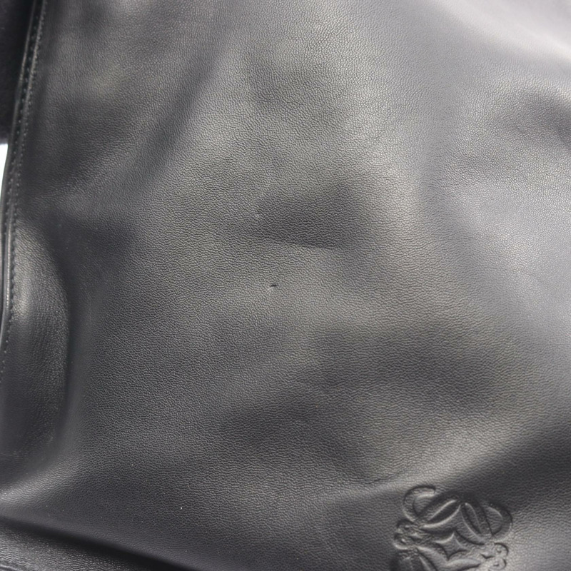 LOEWE Flamenco 單肩包 390.82.008 黑色皮革 二手 女士-6