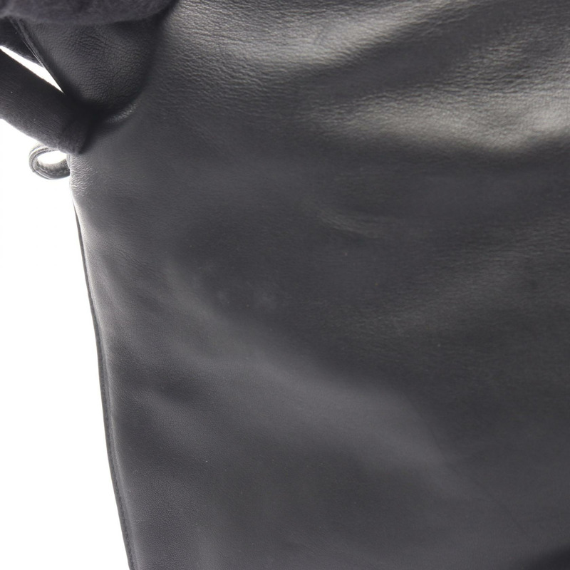 LOEWE Flamenco 單肩包 390.82.008 黑色皮革 二手 女士-7