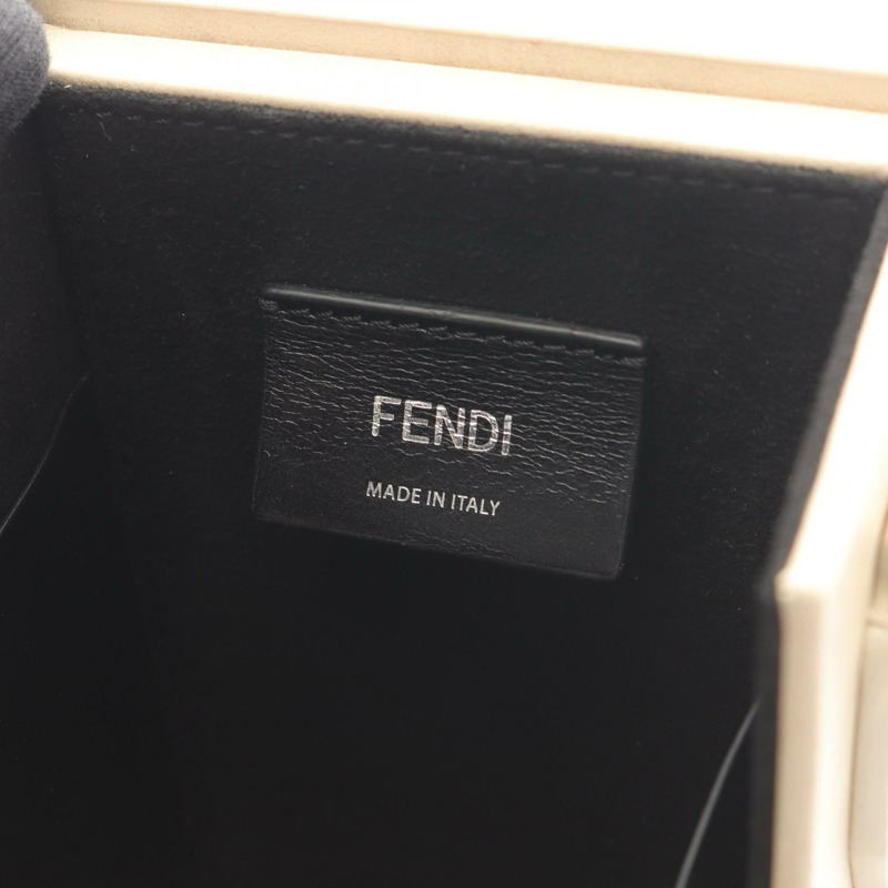 FENDI Box 斜背包單肩包 7VA519 皮革 米色 二手 男女通用-3