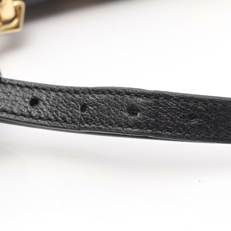 GUCCI Sylvie Shelley Line Bee Star 單肩斜背包 524405 黑色皮革-8