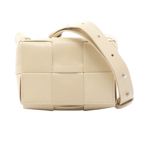 BOTTEGA VENETA Candy Cassette 迷你斜背包 667048 皮革 米色