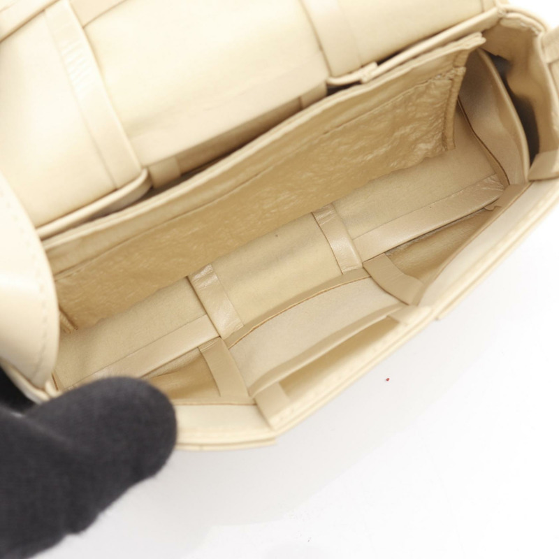 BOTTEGA VENETA Candy Cassette 迷你斜背包 667048 皮革 米色-2