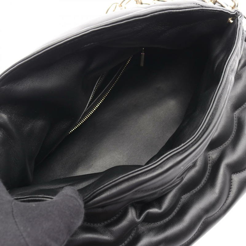 Chloe JUANA 中型鏈條單肩手提包 CHC21WS275F55001 黑色皮革 二手-2