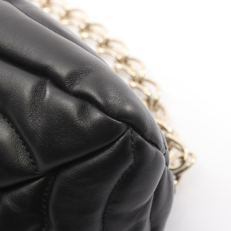 Chloe JUANA 中型鏈條單肩手提包 CHC21WS275F55001 黑色皮革 二手-4