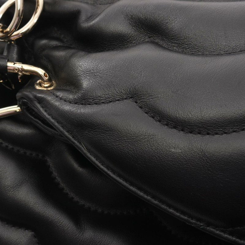 Chloe JUANA 中型鏈條單肩手提包 CHC21WS275F55001 黑色皮革 二手-7