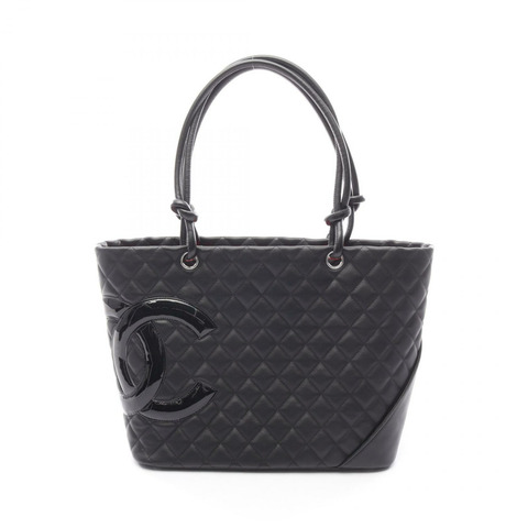 香奈兒 Cambon 系列大單肩托特包，羊皮黑色，二手女款