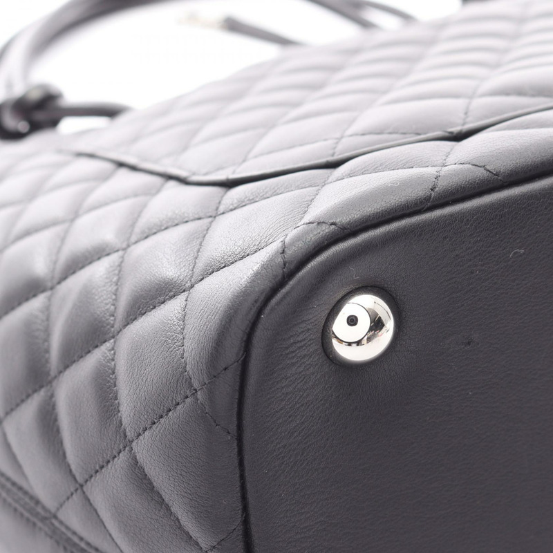 香奈兒 Cambon 系列大單肩托特包，羊皮黑色，二手女款-10