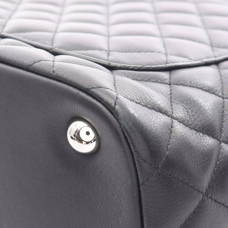 香奈兒 Cambon 系列大單肩托特包，羊皮黑色，二手女款-11