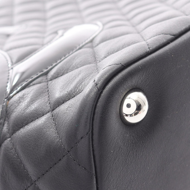 香奈兒 Cambon 系列大單肩托特包，羊皮黑色，二手女款-13