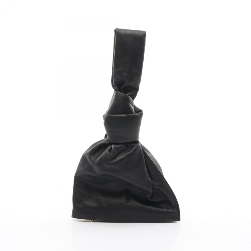 BOTTEGA VENETA 迷你 The Twist 商務手拿包 652001 黑色皮革 二手-0