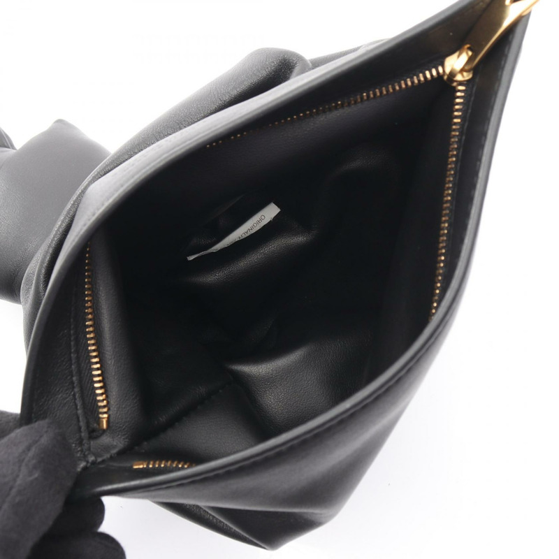 BOTTEGA VENETA 迷你 The Twist 商務手拿包 652001 黑色皮革 二手-2