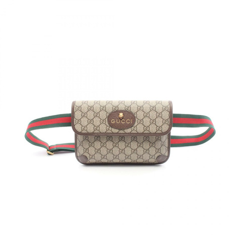 GUCCI GG Supreme Neo Vintage Sherry Line 腰包 493930 公尺棕色 二手