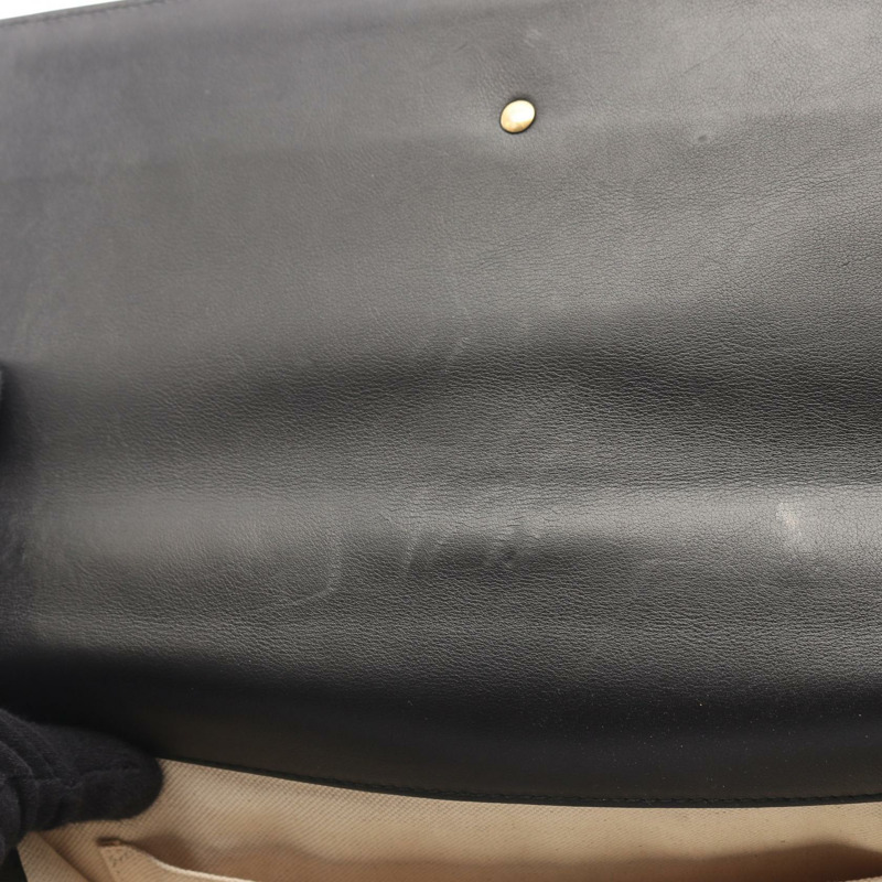 GUCCI 竹節狄俄尼索斯單肩手提包 421999 皮革 黑色 綠色 紅色 二手 女士-5