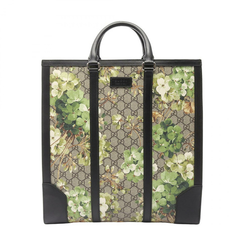 GUCCI GG Blooms 手提包 406387 帆布皮革 米色 綠色 黑色 二手 女士