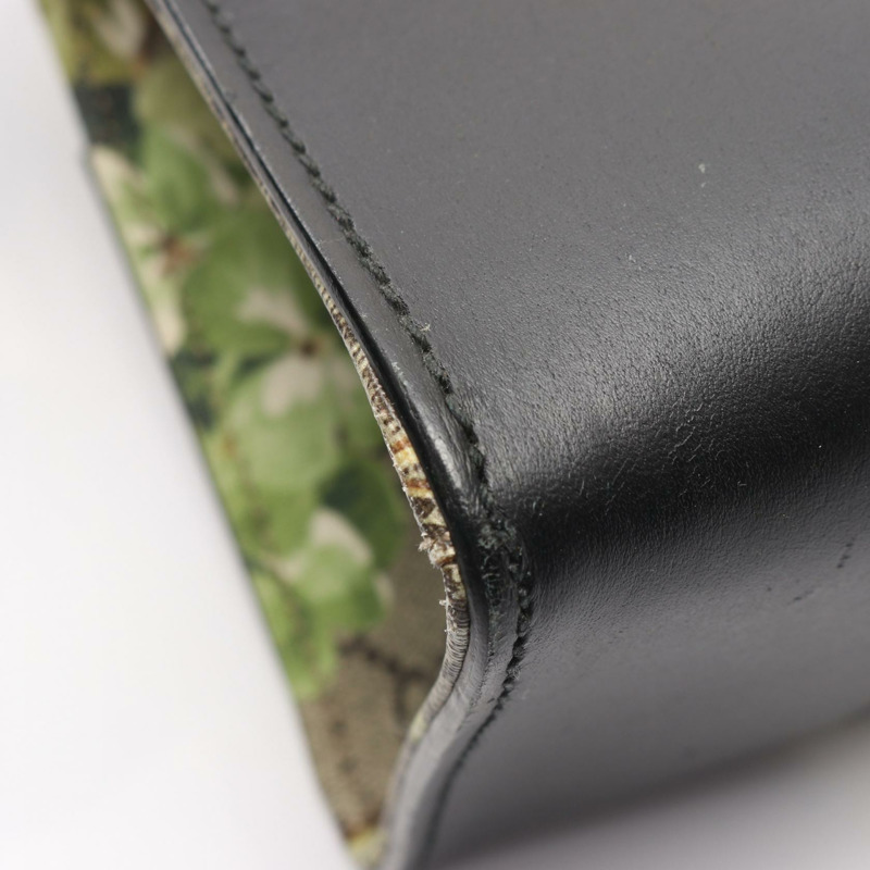 GUCCI GG Blooms 手提包 406387 帆布皮革 米色 綠色 黑色 二手 女士-6