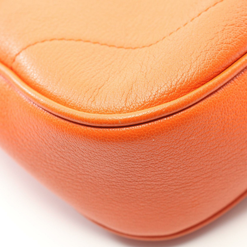 GUCCI Aphrodite 小號斜背包 731817 皮革 橘色 二手 女士-4