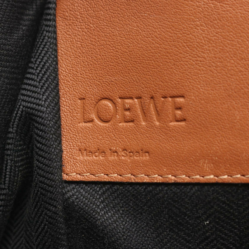 LOEWE Hammock 中型兩用單肩手提包 261806 棕色皮革 二手 女士-3