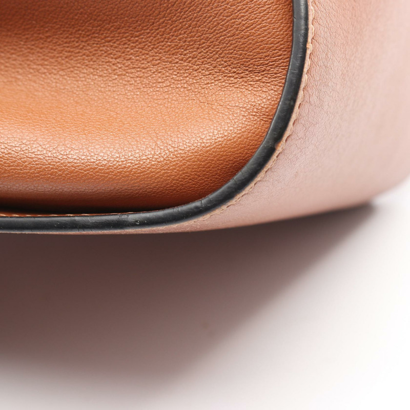 LOEWE Hammock 中型兩用單肩手提包 261806 棕色皮革 二手 女士-9