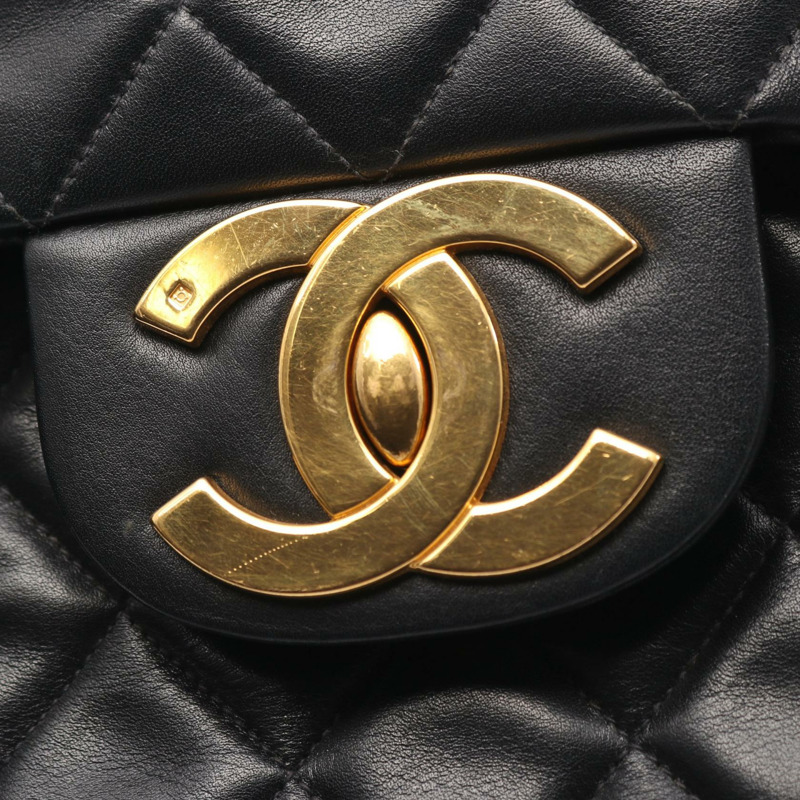 香奈兒 Jumbo Matelasse 34 鏈條肩背包 A01094 羊皮 黑色 GHW-8