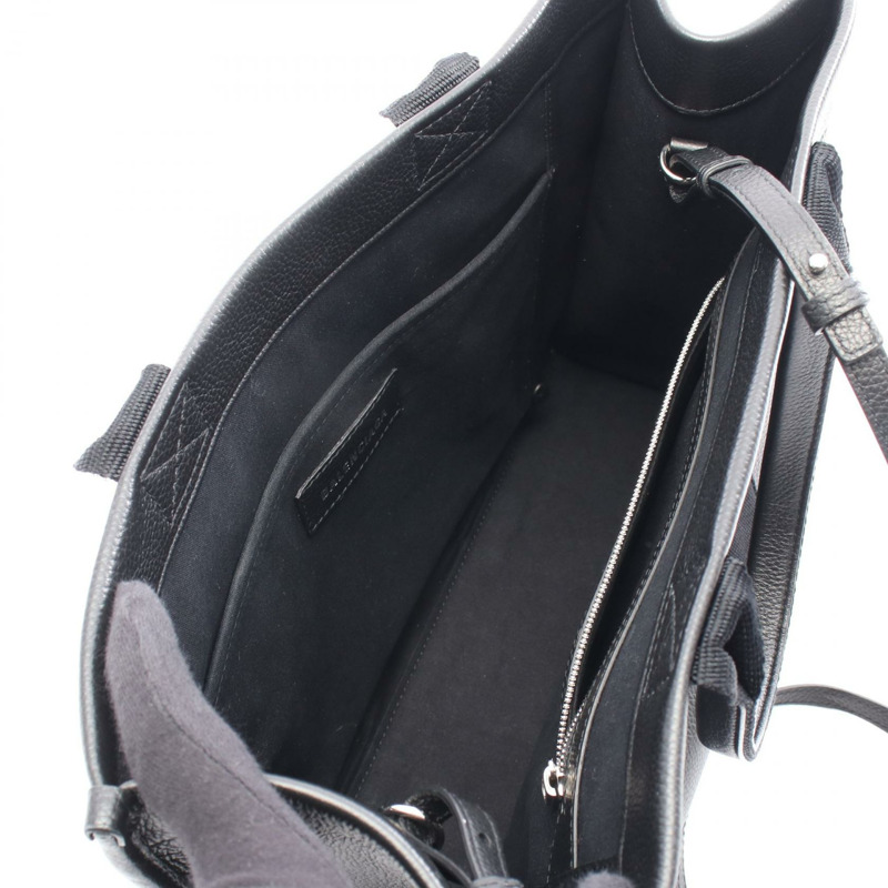 BALENCIAGA HARDWARE 手提單肩包 671400 黑色皮革 二手 女士 Logo-2