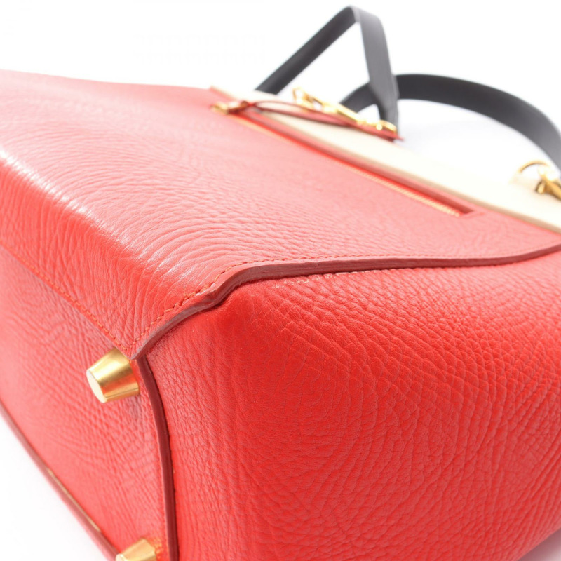 CELINE BELT BAG MINI 單肩手提包 176103 皮革 紅色 米色 黑色 二手 女士-10