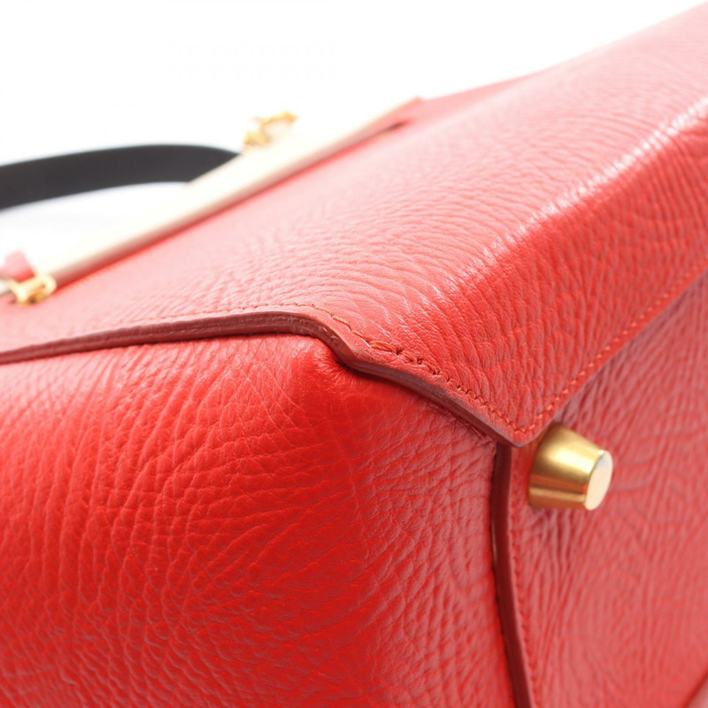 CELINE BELT BAG MINI 單肩手提包 176103 皮革 紅色 米色 黑色 二手 女士-11