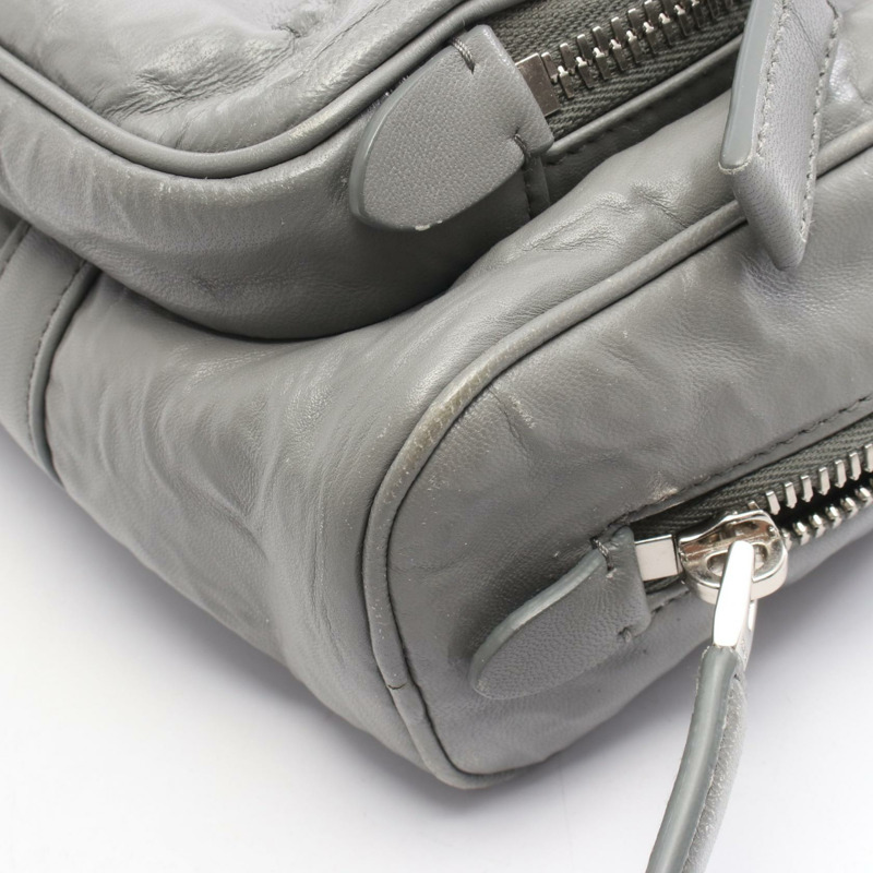PRADA 灰色二手女用單肩斜背包，皮革材質，女款-7