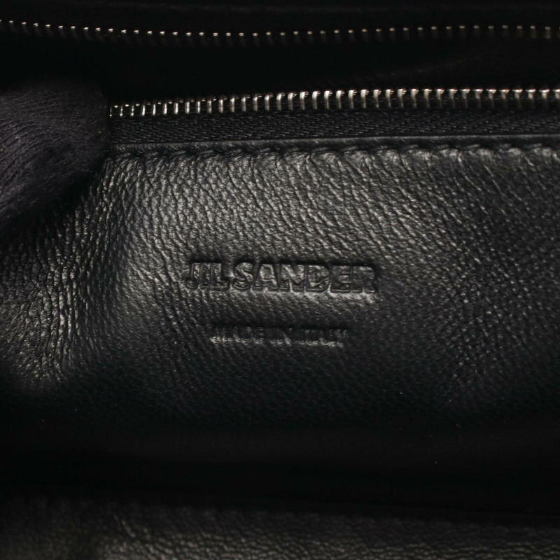 JIL SANDER GOJI MINI 竹節肩斜背包 皮革 米色 二手 女士-3