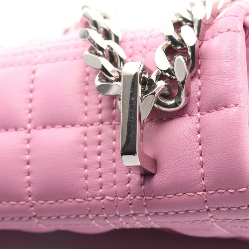 BURBERRY SM LORA 鏈條單肩斜背包 8045991 皮革 粉紅色 二手-6