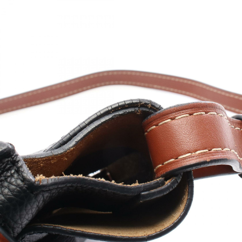 LOEWE GATE 小號肩斜背包，皮革材質，海軍藍棕色，二手女款-6