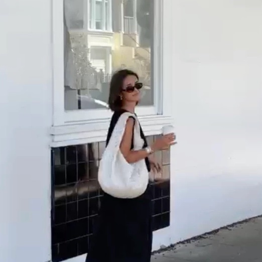 柔軟小羊皮 中古 BV包 鬆弛感 Bottega Veneta Jodie Jodie 粉筆白 編織皮革 /側背/手提 最大尺寸-11