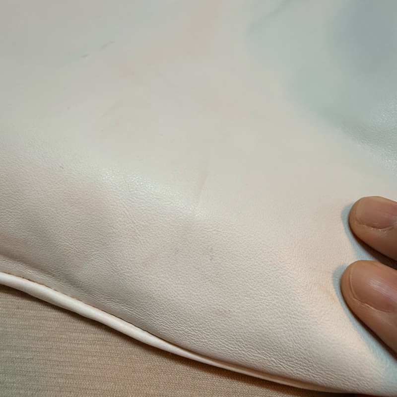 柔軟小羊皮 中古 BV包 鬆弛感 Bottega Veneta Jodie Medium 粉筆白 編織皮革 /側背/手提 最大尺寸 White-13