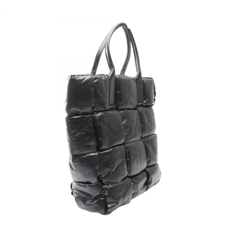 BOTTEGA VENETA Maxi Intrecciato Squash 托特包肩包 629192 皮革 黑色-1