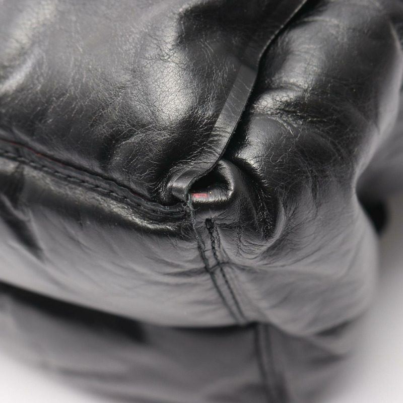 BOTTEGA VENETA Maxi Intrecciato Squash 托特包肩包 629192 皮革 黑色-4