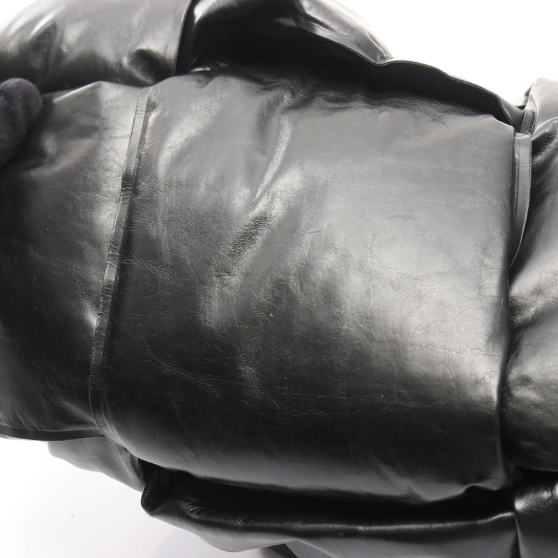 BOTTEGA VENETA Maxi Intrecciato Squash 托特包肩包 629192 皮革 黑色-5