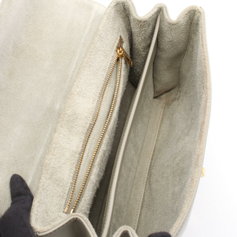 CELINE Teen Soft 16 肩斜背包，皮革材質，綠色，二手女款-2