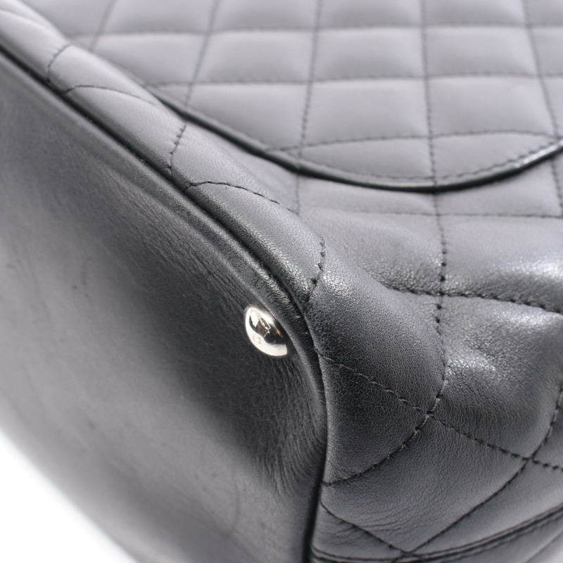 香奈兒 Cambon 系列中型托特包 A25167 皮革 黑白 SHW 二手女士-10