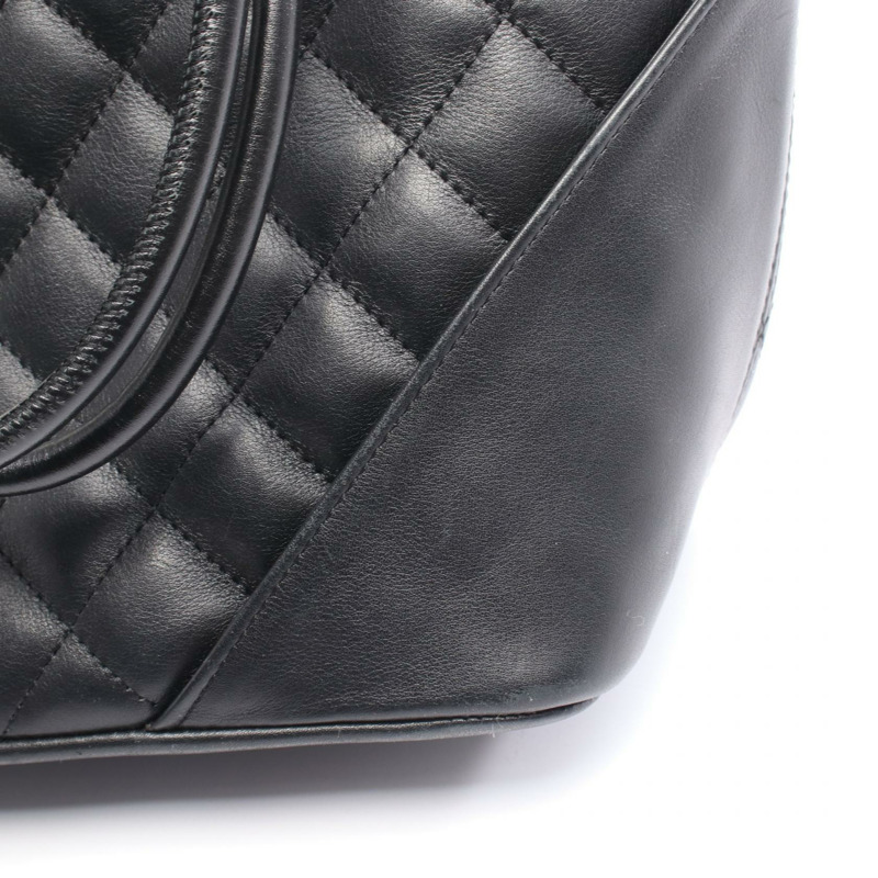 香奈兒 Cambon 系列中型托特包 A25167 皮革 黑白 SHW 二手女士-11