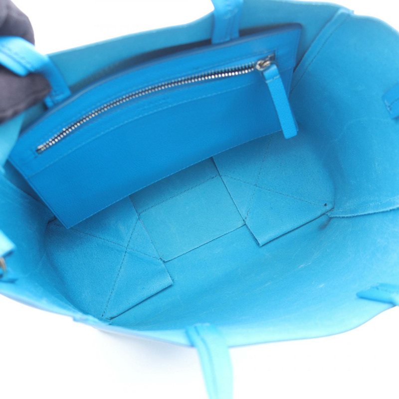 CELINE Vertical 小號 Cabas 兩用肩背手提包，皮革材質，藍色，二手女款-2