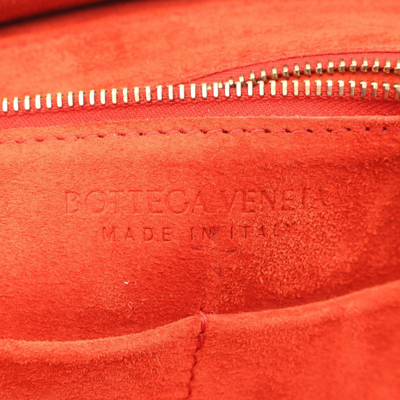 BOTTEGA VENETA Arco 48 Maxi Intrecciato 肩背包，紅色麂皮，二手女款-3