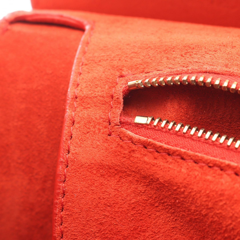 BOTTEGA VENETA Arco 48 Maxi Intrecciato 肩背包，紅色麂皮，二手女款-4